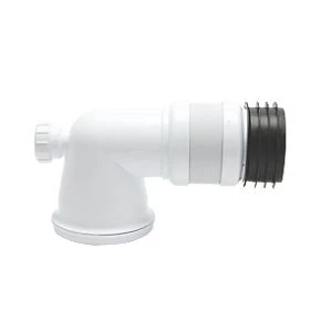 Euroflo ZB38404DB 90° Short Flexible Pan Connector White 110mm 3 Euroflo ZB38404DB 90° Short Flexible Pan Connector White 110mm