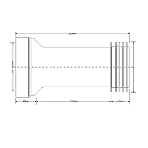 McAlpine WC-CON2 Rigid WC Connector White 97-107mm 4 McAlpine WC-CON2 Rigid WC Connector White 97-107mm - Image 2
