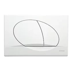 Fluidmaster Schwab Ovate Duo 257420 Dual-Flush Flushing Plate White