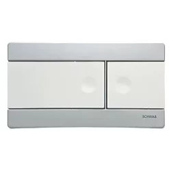 Fluidmaster Schwab Line 360159 Dual-Flush Flushing Plate Matt/Gloss Chrome