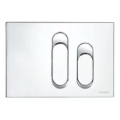 Fluidmaster Schwab Dura 634691 Dual-Flush Flushing Plate Matt Chrome