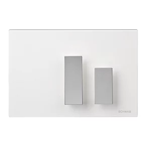 Fluidmaster Schwab Genera 364496 Dual-Flush Flushing Plate White / Matt Chrome 3 Fluidmaster Schwab Genera 364496 Dual-Flush Flushing Plate White / Matt Chrome