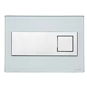 Fluidmaster Schwab Caro 8940 Dual-Flush Flushing Plate White Glass 3 Fluidmaster Schwab Caro 8940 Dual-Flush Flushing Plate White Glass