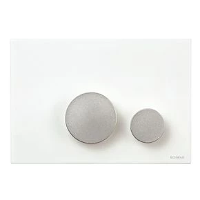 Fluidmaster Schwab Futura 634850 Dual-Flush Flushing Plate White / Matt Chrome 3 Fluidmaster Schwab Futura 634850 Dual-Flush Flushing Plate White / Matt Chrome