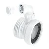 McAlpine WC-CON1V Rigid WC Connector White 110mm 2 McAlpine WC-CON1V Rigid WC Connector White 110mm -Pipe Shop 862HR P