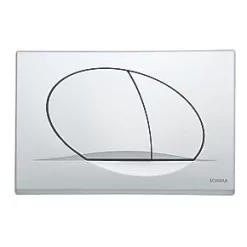 Fluidmaster Schwab Ovate Duo 257421 Dual-Flush Flushing Plate Matt Chrome