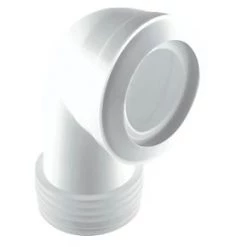 McAlpine MACFIT MAC-8 90° WC Short Pan Connector White 90-112mm