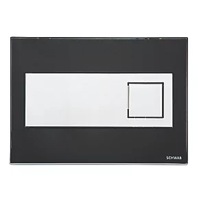 Fluidmaster Schwab Caro 4810 Dual-Flush Flushing Plate Black Glass 3 Fluidmaster Schwab Caro 4810 Dual-Flush Flushing Plate Black Glass