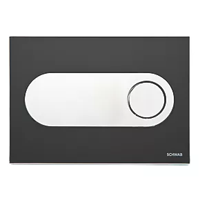 Fluidmaster Schwab Circle 385302 Dual-Flush Flushing Plate Transparent Black 3 Fluidmaster Schwab Circle 385302 Dual-Flush Flushing Plate Transparent Black