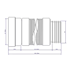 McAlpine WC-F23S Flexible WC Connector White 97-107mm 4 McAlpine WC-F23S Flexible WC Connector White 97-107mm - Image 2